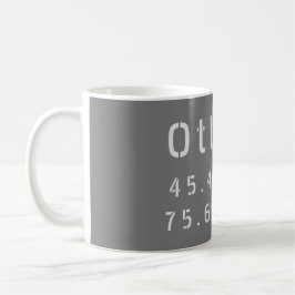 Caneca De Café Ottawa Ontario Latitude & Longitude