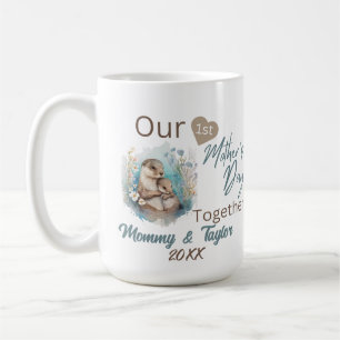 Caneca De Café Otter e Baby, Nosso primeiro Dia de as mães Juntos