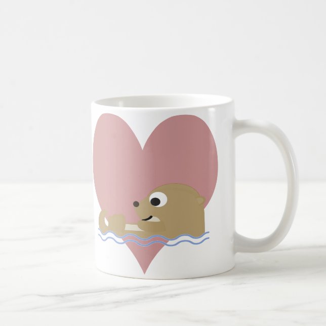 Caneca De Café Otter Love (Direita)