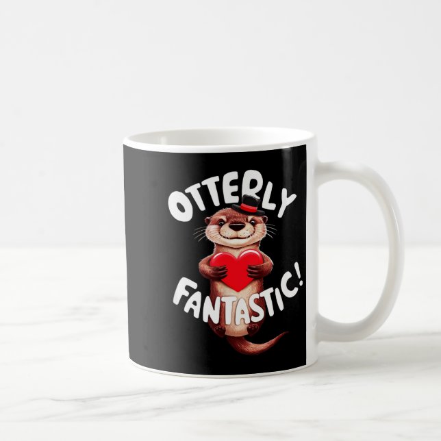 Caneca De Café Otterly Fantastic Funny Sitive Quote Sea Lover Pun (Direita)