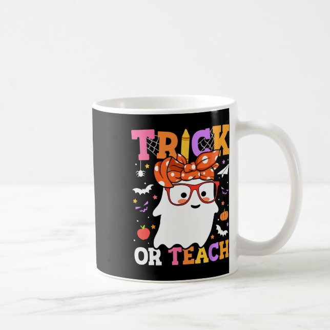 Caneca De Café Ou Professores Felizes Fantasmas De Halloween Com  (Direita)