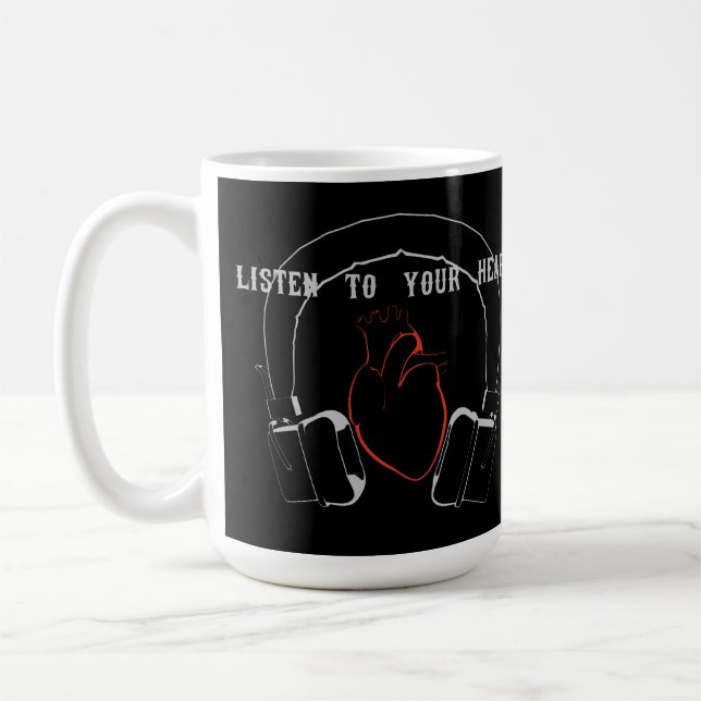 Caneca De Café Ouça o Seu Coração (Esquerda)