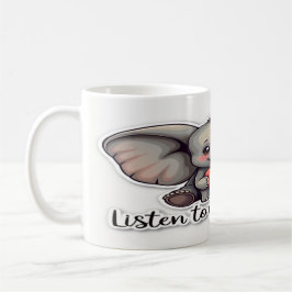 Caneca De Café Ouça seu coração - Design de citação inspiracional