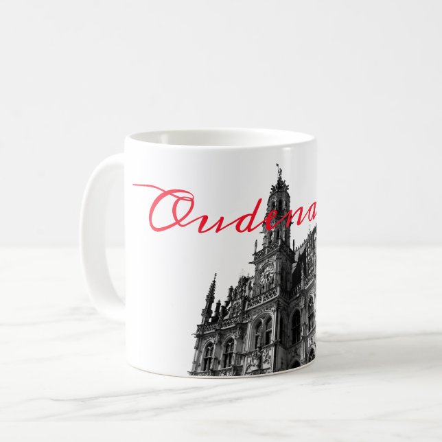 Caneca De Café Oudenaarde Gothic Hall Bélgica (Frente Esquerda)