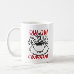 Caneca De Café Oui Oui Croissant – Café da Manhã Francês Fofo