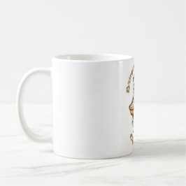 Caneca De Café Ouriço Engraçado Trazendo as Peças Mahjong