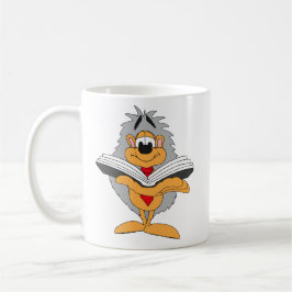 Caneca De Café ouriço lendo um livro