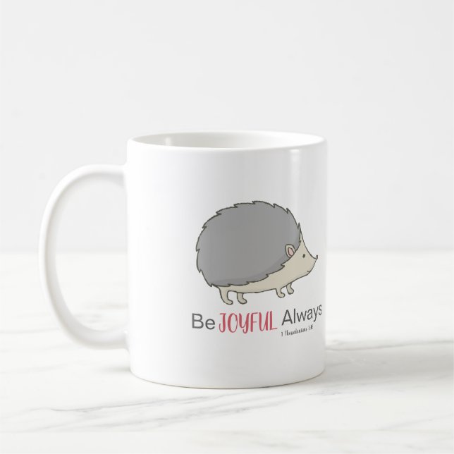 Caneca De Café ouriço Rosa Alegre Sempre (Esquerda)