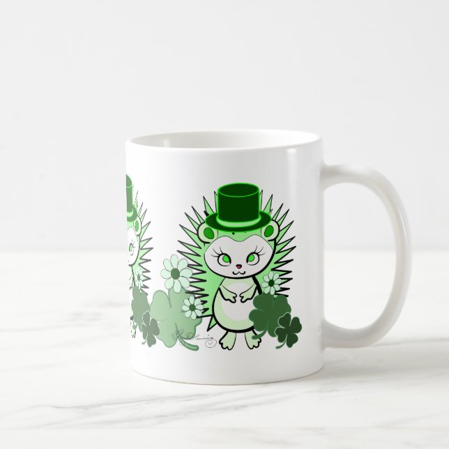 Caneca De Café Ouriço Sortudo Irlandês (Direita)
