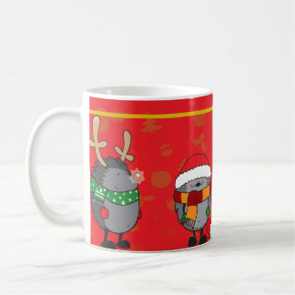 Caneca De Café Ouriços de Natal