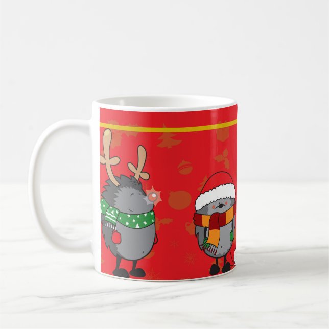 Caneca De Café Ouriços de Natal (Esquerda)