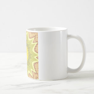 Caneca De Café Ouro Amarelo - Padrão tribal africano