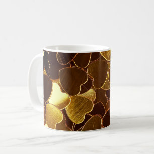 Caneca De Café Ouro Coração
