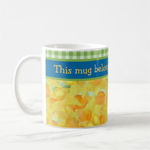 Caneca De Café Ouro Daffodils Café Mug para Personalizar