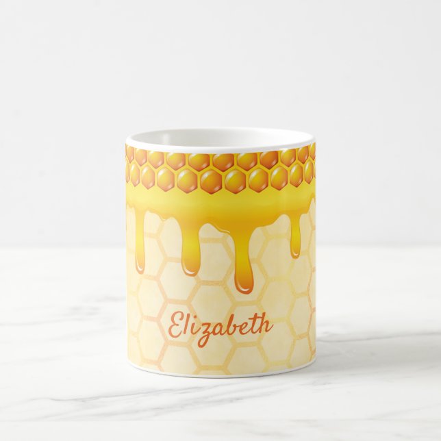 Caneca De Café Ouro de abelha melada nome pingado de mel (Centro)