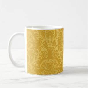 Caneca De Café Ouro de luxo Floral: Papel de parede sem costura