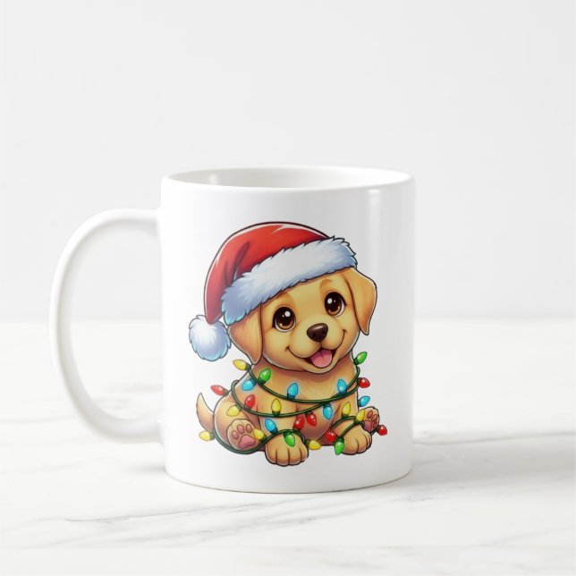 Caneca De Café Ouro de Natal bonito - Mug de varejista (Esquerda)
