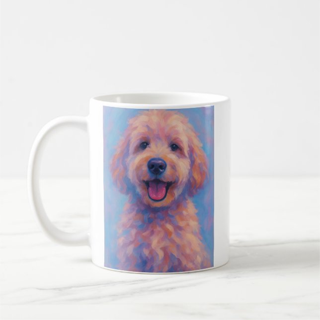 Caneca De Café Ouro Doodle Coffee Mug (Esquerda)