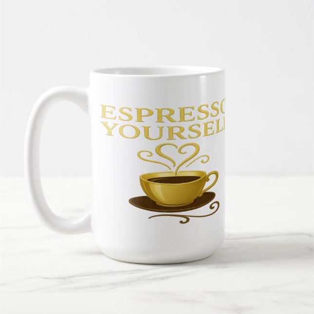 Caneca De Café Ouro Espresso - Edição de Café (Esquerda)