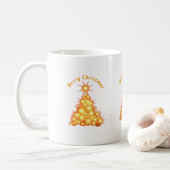 Caneca De Café Ouro Feliz de Natal Thunder_Cove (Com Donut)