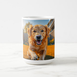 Caneca De Café Ouro Feliz Retriever