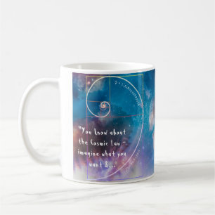 Caneca De Café ouro fibonacci infinito de águas-vivas do universo