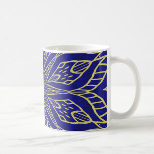 Caneca De Café Ouro Flor Mandala