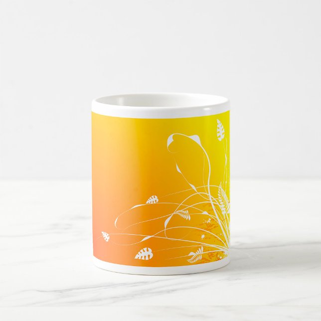 Caneca De Café Ouro Floral Café Mug (Criador carregado)