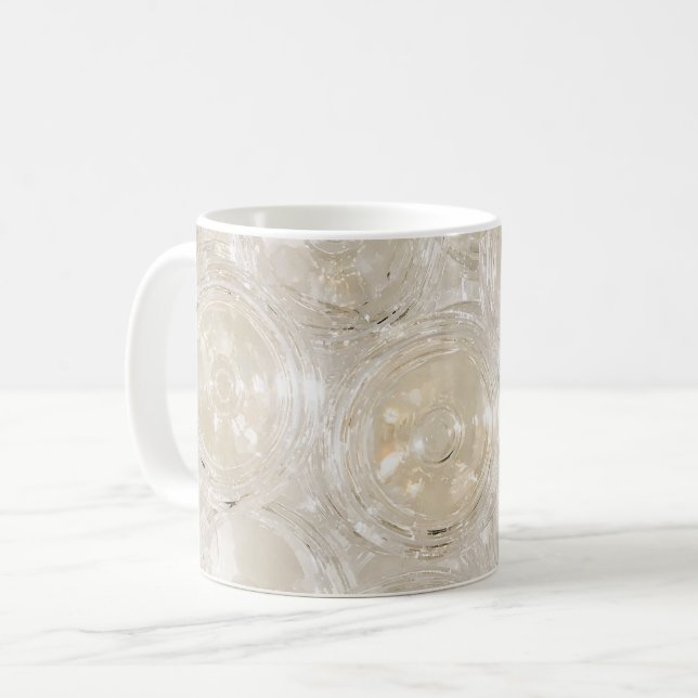 Caneca De Café Ouro Glamour de Champanhe (Frente Esquerda)