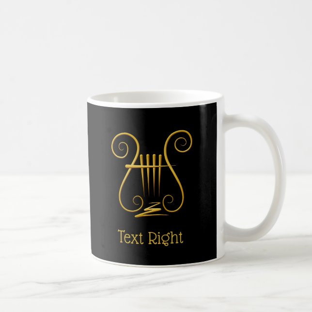 Caneca De Café Ouro Lyre (Direita)