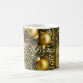 Caneca De Café Ouro Melody Decor de Natal