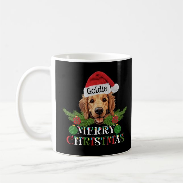 Caneca De Café Ouro personalizado - Feliz Natal (Esquerda)
