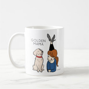 Caneca De Café Ouro Personalizado Reriever Mama Café Mug