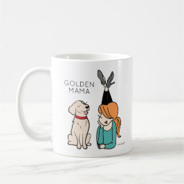 Caneca De Café Ouro Personalizado Reriever Mama Café Mug