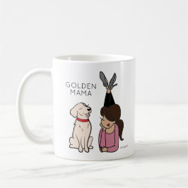 Caneca De Café Ouro Personalizado Reriever Mama Café Mug