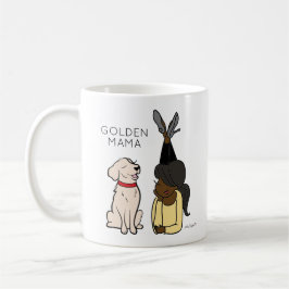 Caneca De Café Ouro Personalizado Reriever Mama Café Mug