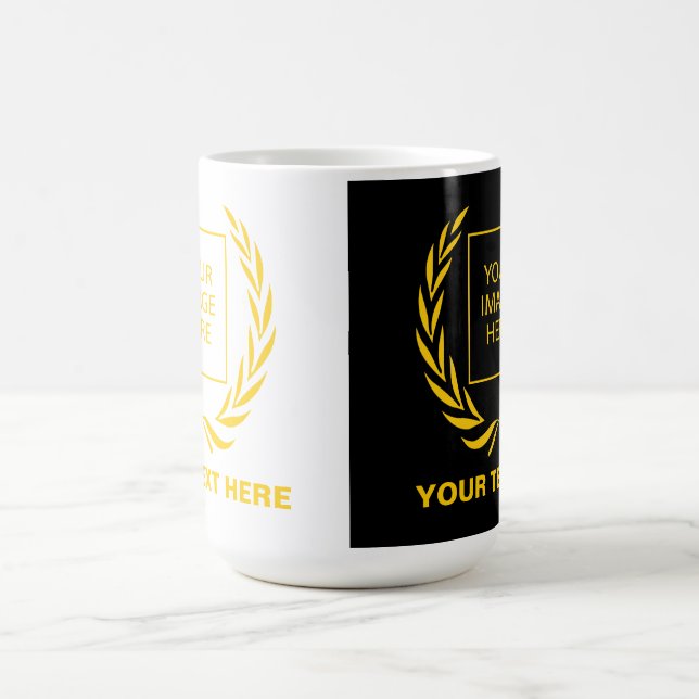 Caneca De Café Ouro pessoal Laurel Wreath (Centro)