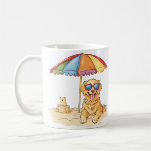 Caneca De Café Ouro Retriever Beach og
