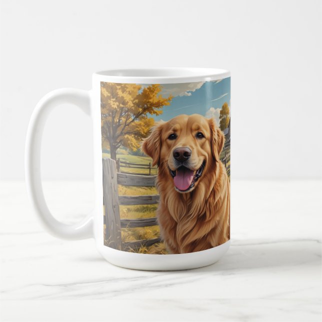 Caneca De Café Ouro Retriever Coffee Mug (Esquerda)