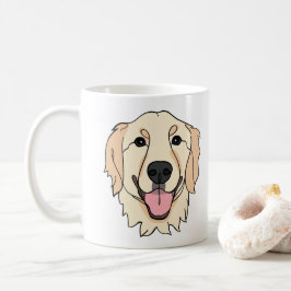 Caneca De Café Ouro Retriever Dog Personalizado