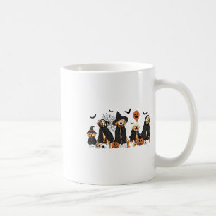 Caneca De Café Ouro Retriever Dogs Amam o Halloween da Bruxa Fant