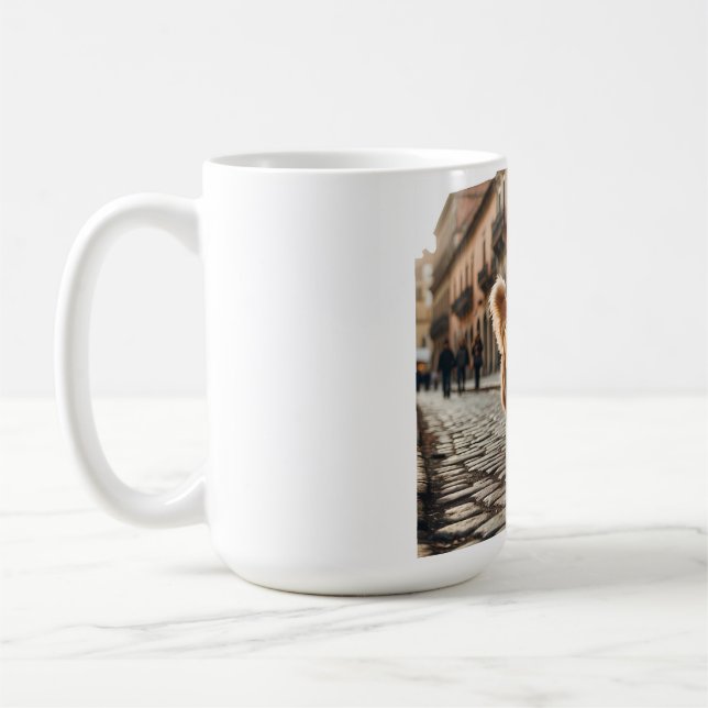Caneca De Café Ouro Retriever Elegante Coffee Mug (Esquerda)