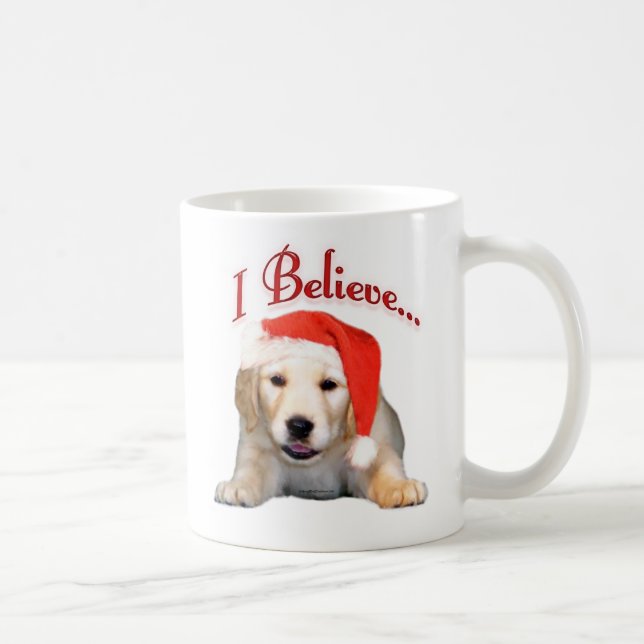 Caneca De Café Ouro Retriever Eu Acredito (Direita)