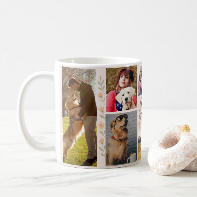 Caneca De Café Ouro Retriever Mãe Personalizada Mug - Personaliza (Com Donut)