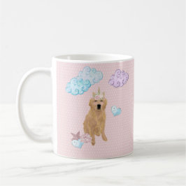 Caneca De Café Ouro Retriever Unicorn