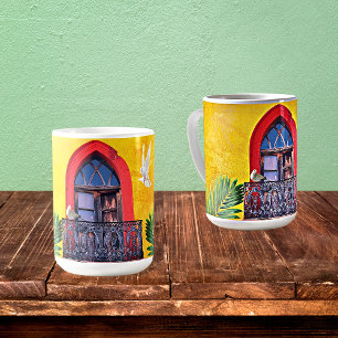 Caneca De Café Ouro Roxo Sunset San Miguel de Allende Door