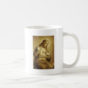 Caneca De Café Ouro Sagrado Coração com Cruz