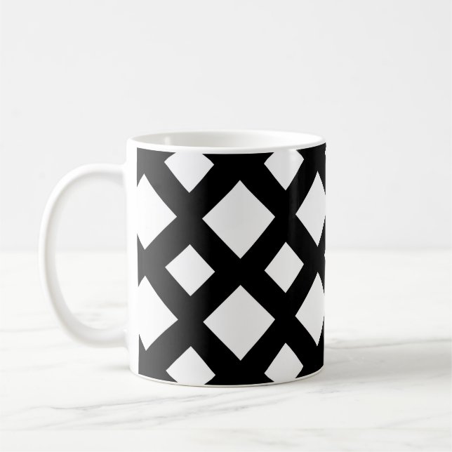 Caneca De Café Ouros brancos em preto (Esquerda)