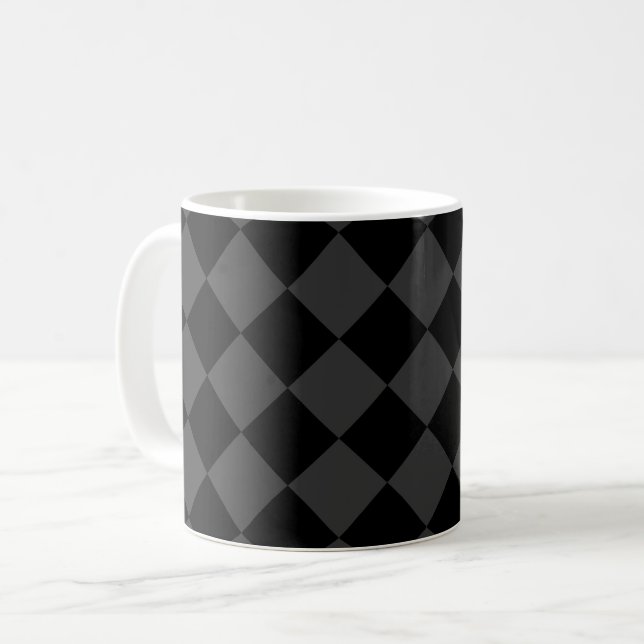 Caneca De Café Ouros Pretos e Enfumaçados - Elegante e Eterno (Frente Esquerda)