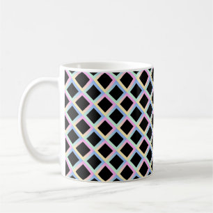 Caneca De Café Ouros Simétricos Pretos com Quadros de Gradação